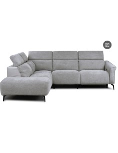 Torino LHF Electric Corner Sofa -  Dark Grey Fusion