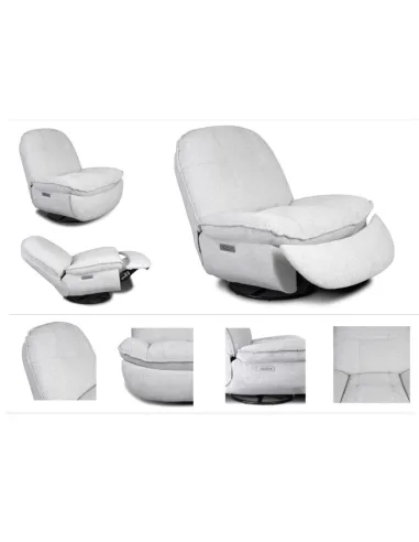 Torino Electric TV Armchair - Light Grey