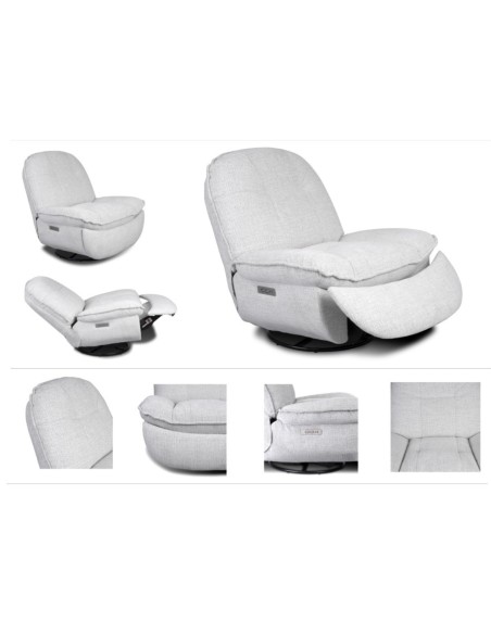 Torino Electric TV Armchair - Light Grey