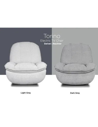 Torino Electric TV Armchair - Dark Grey