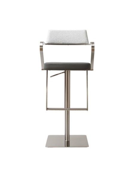 Tempo Barstool - Stainless Steel/Smoke Grey Fusion