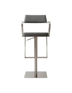 Tempo Barstool - Stainless Steel/Charcoal Grey PU