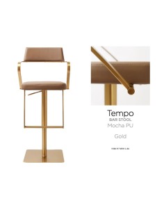 Tempo Barstool - Gold Mocha PU 2