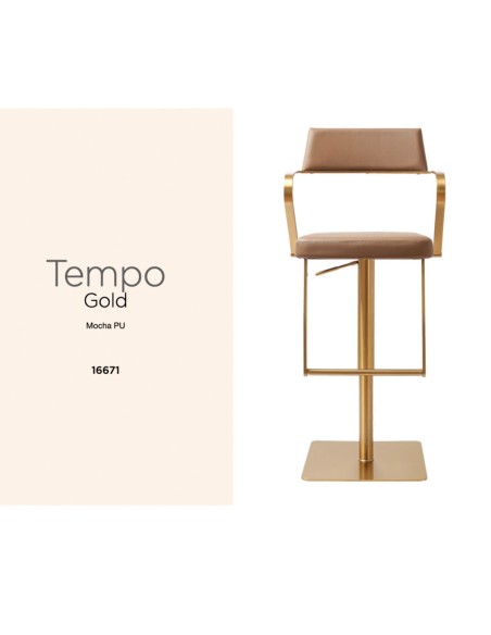 Tempo Barstool - Gold Mocha PU