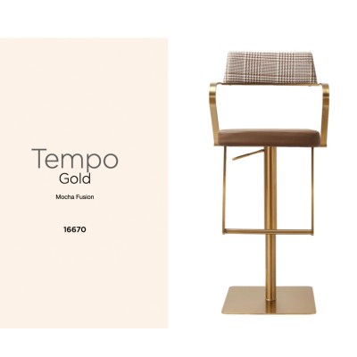 Tempo Barstool - Gold Mocha Fusion