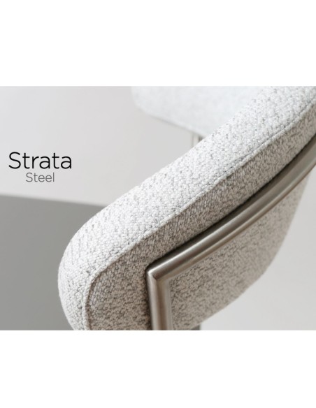 Strata Barstool -Stainless Steel/Steel Grey Fusion