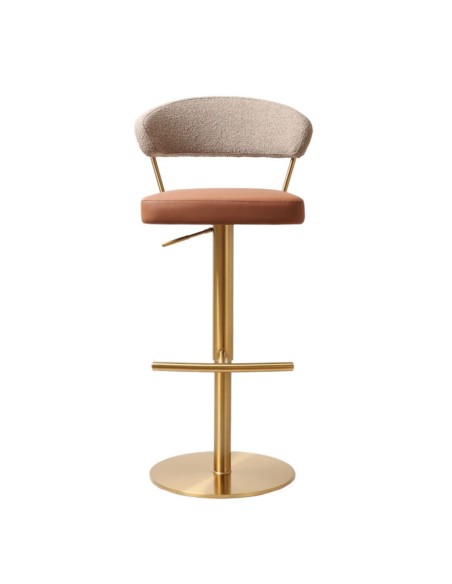 Strata Barstool - Gold Saddle/Brown Fusion