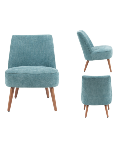 Reagan Armless Bedroom Chair - Teal 2