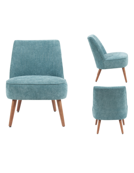 Reagan Armless Bedroom Chair - Teal