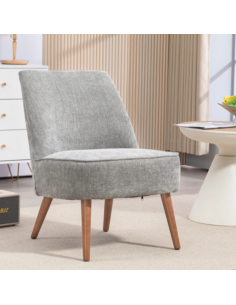 Reagan Armless Bedroom Chair - Grey