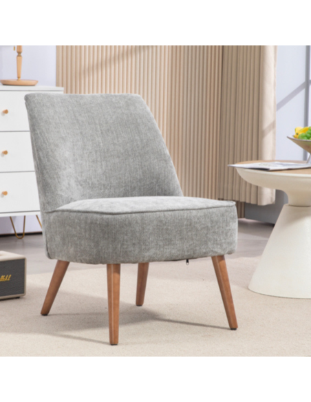 Reagan Armless Bedroom Chair - Grey