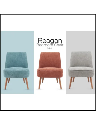 Reagan Armless Bedroom Chair - Grey