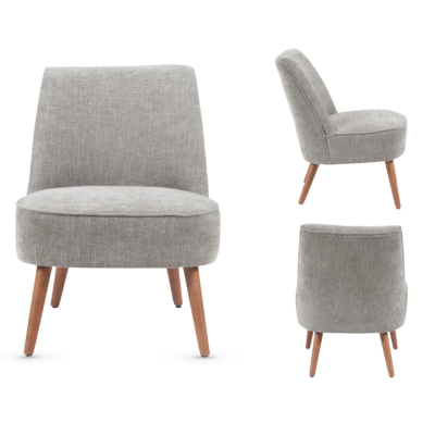 Reagan Armless Bedroom Chair - Grey