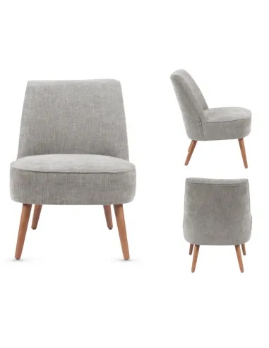 Reagan Armless Bedroom Chair - Grey