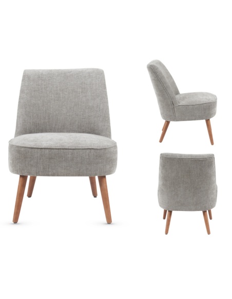 Reagan Armless Bedroom Chair - Grey