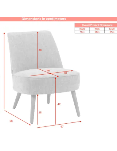 Reagan Armless Bedroom Chair - Copper