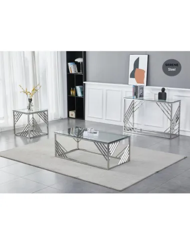 Serene Console Table - Stainless Steel