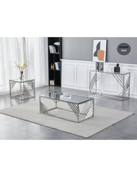 Serene Console Table - Stainless Steel