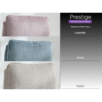 Prestige Fabric Swivel Armchair - Lavander