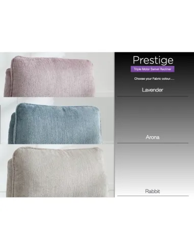 Prestige Fabric Swivel Armchair - Lavander