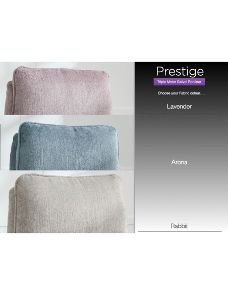 Prestige Fabric Swivel Armchair - Lavander