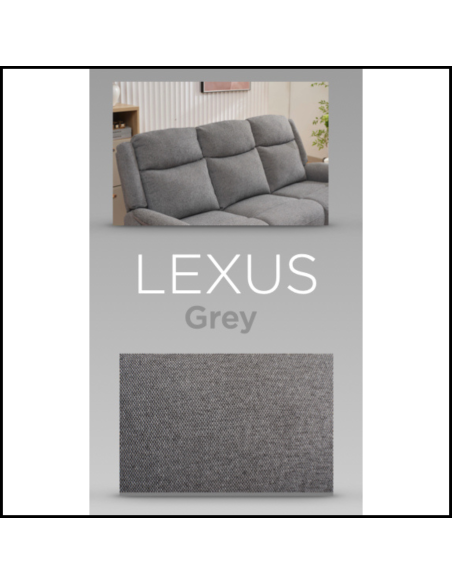 Lexus 3 Seater Electric Sofa - Grey