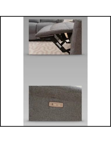 Lexus 3 Seater Electric Sofa - Grey