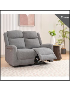 Lexus 2 Seater Electric Sofa - Grey