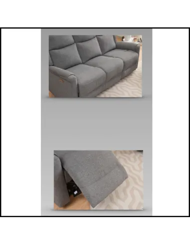 Lexus 2 Seater Electric Sofa - Grey
