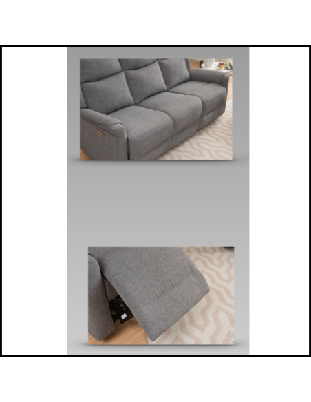 Lexus 2 Seater Electric Sofa - Grey