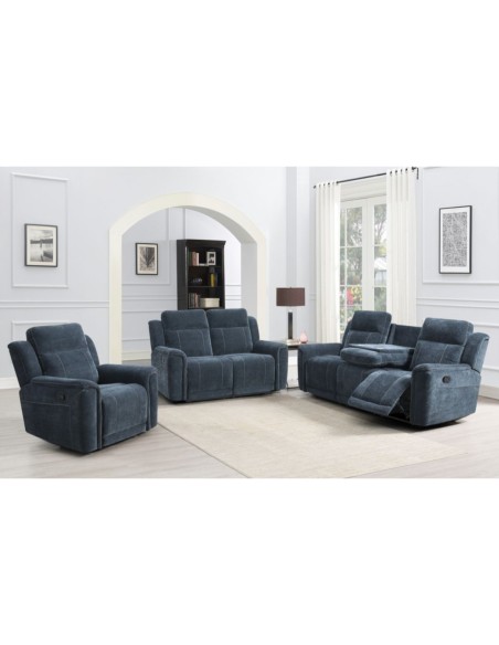 Somerton 3 Seater Sofa with Console - Dark Grey