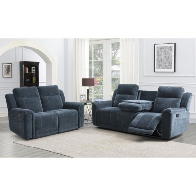 Somerton 3 Seater Sofa with Console - Dark Grey