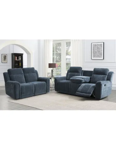 Somerton 3 Seater Sofa with Console - Dark Grey