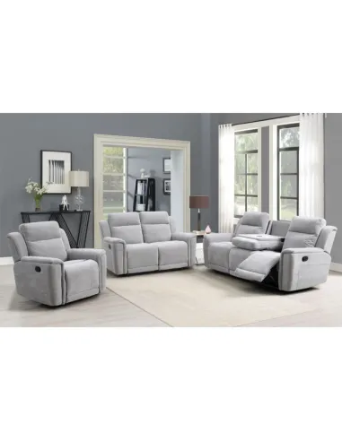 Somerton 3 Seater Sofa with Console - Light Grey