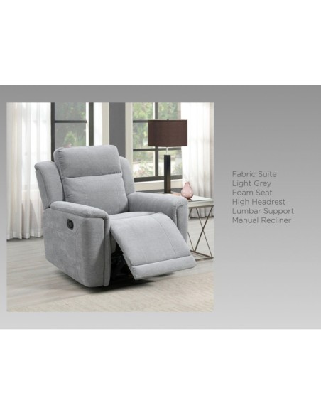 Somerton 3+1+1 Sofa Set - Light Grey