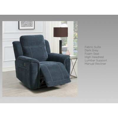 Somerton 3+1+1 Sofa Set -Dark Grey