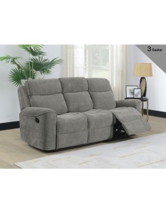 Sandhurst 3 Seater Recliner Sofa - Light Grey