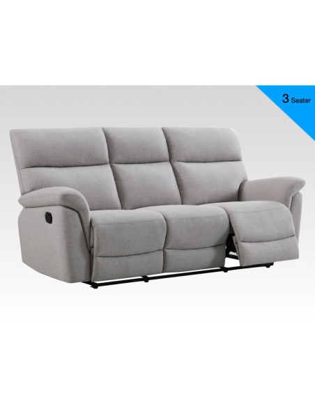 Phoenix 3 Seater Recliner Sofa - Ash