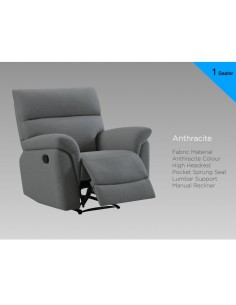 Phoenix Recliner Armchair - Anthracite 2