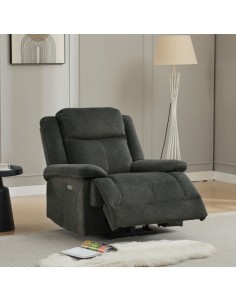 Rockport Electric Recliner Armchair - Thunder