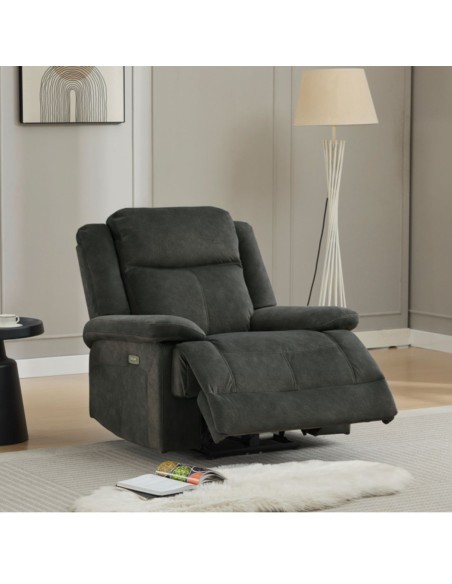 Rockport Electric Recliner Armchair - Thunder
