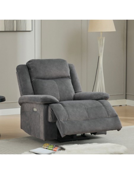 Rockport Electric Recliner Armchair - Storm