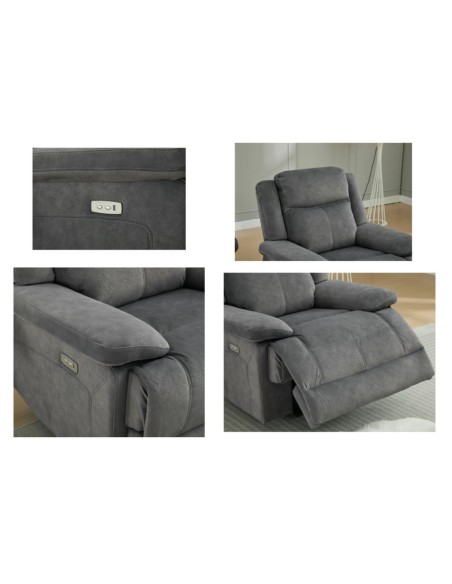 Rockport Electric Recliner Armchair - Storm