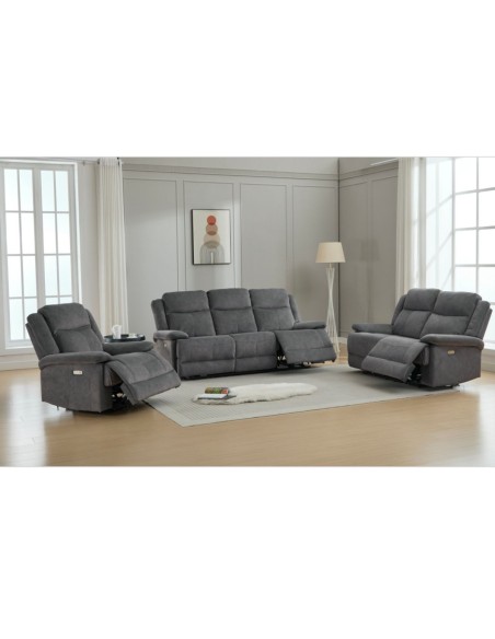 Rockport 2 Seater Electric Sofa - Storm