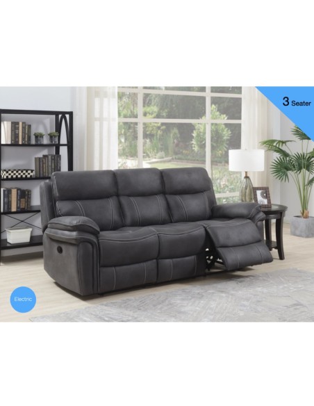 Richmond Electric 3 Seater Sofa  - Charcoal