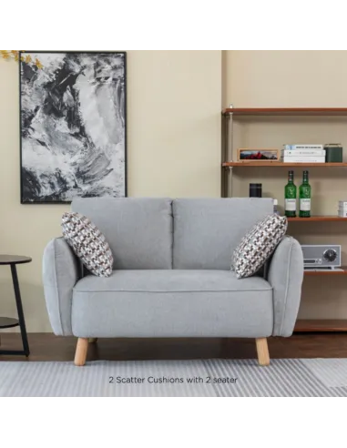 Georgia 3+2 Sofa Set - Light Grey