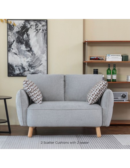 Georgia 3+2 Sofa Set - Light Grey