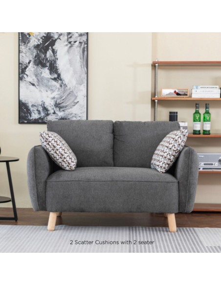 Georgia 3+2 Sofa Set - Dark Grey