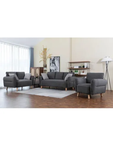 Georgia 3+2 Sofa Set - Dark Grey