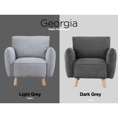 Georgia 3+1+1 Sofa Set - Light Grey